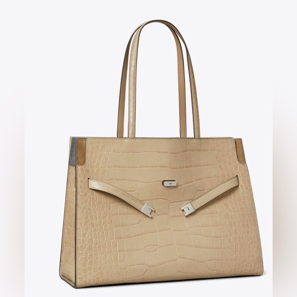 TORY BURCH LEE RADZIWILL EMBOSSED TOTE